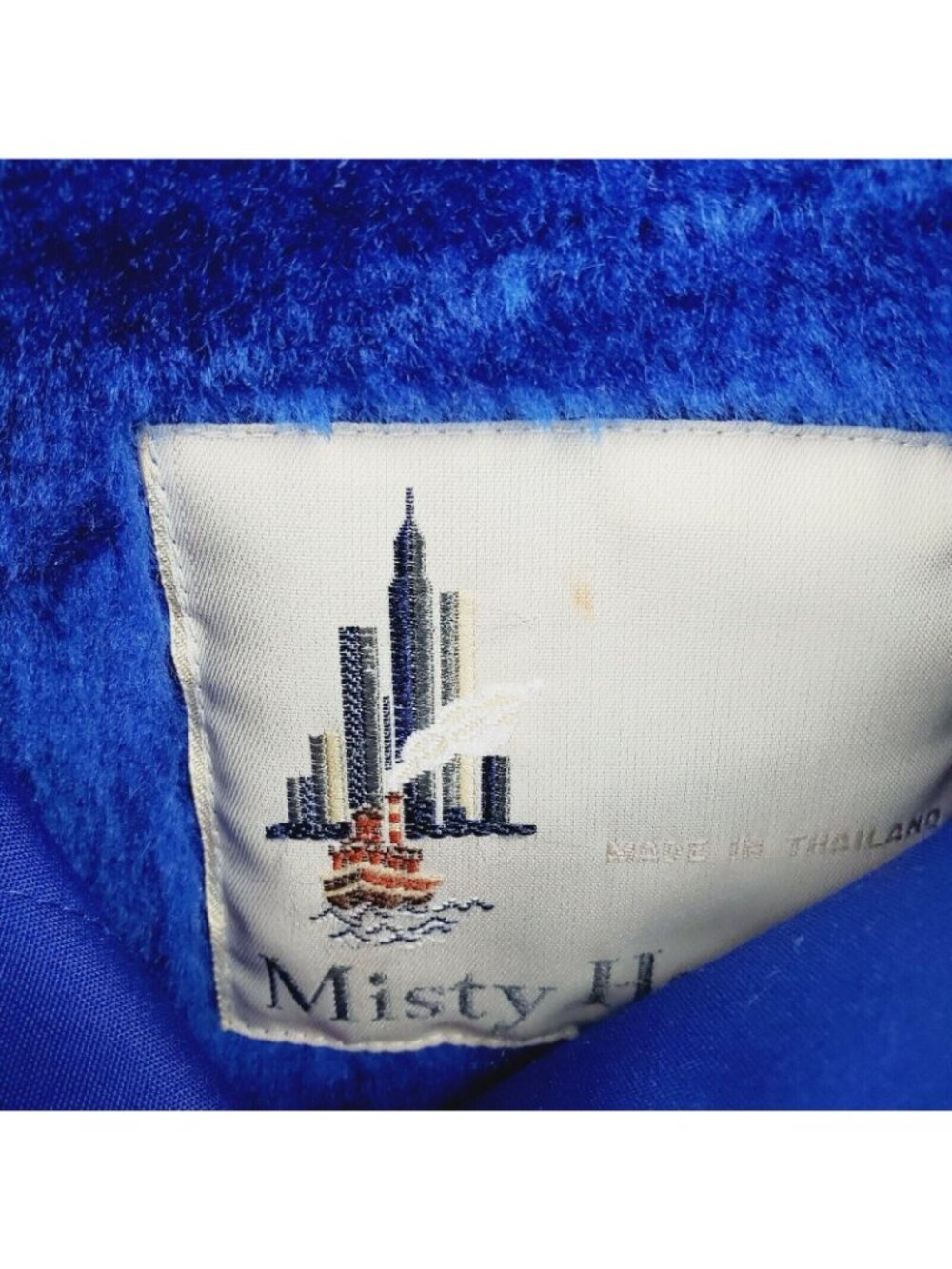 Vintage 1990's Misty Harbor Model Beth Cobalt Blue Rmvbl Liner Coat 6 Petite NWT - Picture 8 of 11